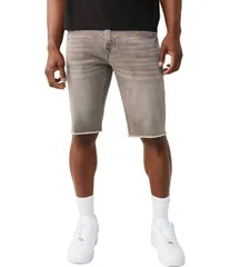 トゥルーレリジョン メンズ ボトムス ハーフパンツ・ショーツ ショートパンツ デニム True Religion Ricky Frayed Hem 12 Inseam Denim Shorts Plaのサムネイル