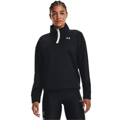 アンダーアーマー レディース トップス シャツ ハーフジップ フリース Under Armour Armour Fleece Reflective quarter Zip Top Black ブラック