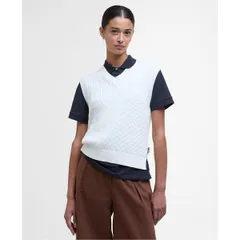 バブアー レディース アウター ニット・セーター ノースリーブ Barbour Hartland Sleeveless Jumper Cloudのサムネイル