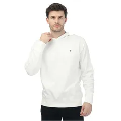 ガント メンズ トップス ポロシャツ パーカー Gant Regular Emb Archive Shield Hoodie White ホワイトのサムネイル