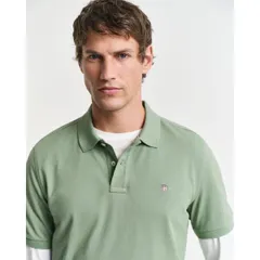 ガント メンズ トップス ポロシャツ Gant RegularFit Shield Piqu Polo Shirt Green グリーンのサムネイル