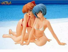 【中古】フィギュア レイ＆アスカ ビーチサイドver. 「新世紀エヴァンゲリヲン」 1/6スケール コールドキャスト製塗装済み完成品