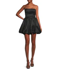 ビーダーリン レディース トップス ワンピース プリーツ ストラップレス B Darlin Strapless Pleated Bubble Dress Black ブラック
