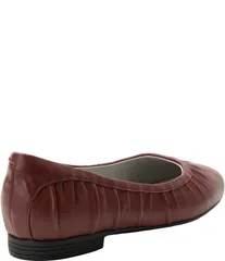 アレグリア レディース シューズ パンプス プリーツ レザー Alegria Beka Pleated Leather Ballet Flats Pinot Noir