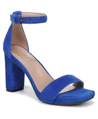 ナチュライザー レディース シューズ サンダル アンクル Naturalizer Womens Joy Square Toe Ankle Strap Dressandals Photon Blue Suede ブルー