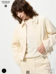 ユニクロ コーデュロイ ショート ジャケット 白 M