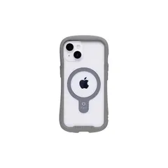 【新品】 iFace Reflection Magnetic iPhone 14 専用 MagSafe 対応 ケース クリア 強化ガラス (グレー)【アイフェイス アイフォン14 用 iphone14 用 カバー マグセーフ 耐衝撃 透明 ストラップホール 1