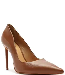 シュッツ レディース シューズ ヒール レザー Schutz Lou Leather Dress Pumps Wood