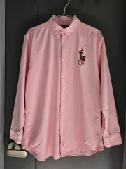 ポロ ラルフローレン ピンク オックスフォード シャツ XL (20) 状態良し