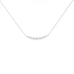 K18WG ダイヤモンド ネックレス 0.38CT