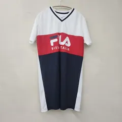 FILA フィラ 半袖 ONE PIECE 白/レッド/ネイビー