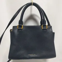 CHARLES＆KEITH チャールズアンドキース 2way レザー ハンドバッグ ショルダーバッグ 黒