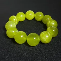 天然岫玉　大粒　ブレスレット18㍉約17㌢★M301★