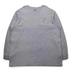 Carhartt ルーズフィット ロングスリーブ ポケット Tシャツ ロンT 3XL グレー LOOSE FIT HEAVYWEIGHT LONG-SLEEVE POCKET T-SHIRT K126