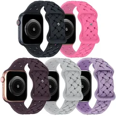 【新品】 DYKEISS 5本セット アップルウォッチ バンド コンパチブル apple watch バンド 49mm 41mm 45mm 40mm 44mm 38mm 42mm, スポーツベルト 交換ベルト 柔らかい シリコン素材 通気性 防汗 に対応 iW