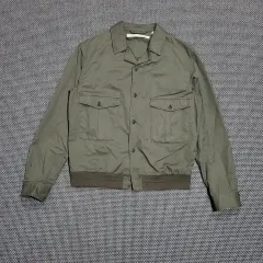 ユニクロxルメール コットン シャツ ジャケット カーキ (M)