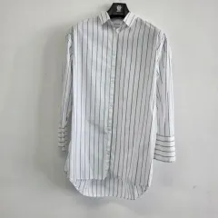 GIORDANO ジョルダーノ ストライプ シャツ M