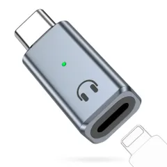 新品 MoKo ライトニングからType-C変換用 イヤホンアダプター イヤホン変換 ライトニング to USB Type C 通話/音楽/再生のオーディオ機能のみ対応 アルミシェル 軽量小型 iOSからタイプC変換 iPhone17e/Air/17/17Pr