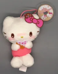 【中古】ぬいぐるみマスコット・ぬいぐるみバッジ ハローキティ ドーナツデザインマスコット1 「mikko×サンリオキャラクターズ」