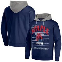 ステイプル メンズ アウター パーカー・スウェット ヴィンテージ Mens NFL x Staple Navy New England Patriots Throwback Vintage Washのサムネイル