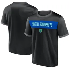 ファナティクス メンズ トップス Tシャツ Mens Fanatics Branded Black Seattle Sounders FC Advantages TShirt Black ブラック