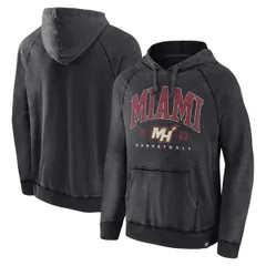 ファナティクス メンズ アウター パーカー・スウェット Mens Fanatics Heather Charcoal Miami Heat Foul Trouble Snowash Raglan Puのサムネイル