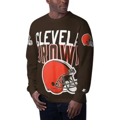 スターター メンズ トップス Tシャツ Menstarter Brown Cleveland Browns Clutchit Long Sleeve TShirt Brown ブラウン