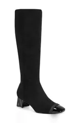 カール ラガーフェルド レディース シューズ ブーツ・レインブーツ キャップ KARLAGERFELD PARIShivon Knee High Cap Toe Boot Black ブラックのサムネイル