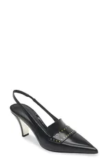 レベッカミンコフ レディース シューズ ヒール Rebecca Minkoff Paristud Slingback Pointed Toe Pump Black ブラックのサムネイル