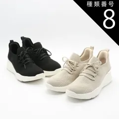 種類8：ブラック/22.5cm Pansy パンジー ローカット スニーカー シューズ ニット 伸縮 カジュアル ハンズフリー メッシュ 柔らか ゴム紐 通気性 軽量 レースアップ 3E 履きやすい レディース ps7504