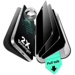 新着商品 【３秒で完成・秒貼革命】ESR ガラスフィルム iPhone 15 Pro Max 専用 覗き見防止 28度以上視界を遮断 強化ガラス 9H硬度 さらさら ３枚 気泡無し 割れ防止 指紋防止 自動除塵 米軍MIL規格 0.5M鋼球落下テスト 高耐久