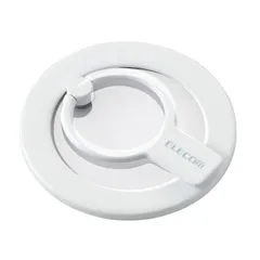 新着商品 エレコム スマホリング マグネット magsafe マグセーフ スマホスタンド 耐荷重:800g 落下防止 可愛い ホワイト P-STRMKHICRWHのサムネイル