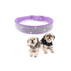 【新品】 Kalevel 犬の首輪 ラインストーン 散歩 写真 日常着 特別の日用グッズ 犬猫を飾る ビロード製首輪 繊細な感触 快適 安全 柔らかい 綺麗 キラキラ ペット 犬用品 リード ハーネス 1