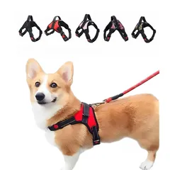 【新品】 犬 ハーネス かわいい おしゃれ 胴輪 散歩 小型犬 中型犬 大型犬 猫 首輪 ソフト ナイロン製 夜間反射 PetGround (S, ブラック) 1