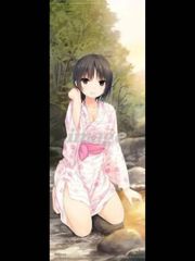 珈琲貴族] 青山さん 等身大タペストリー「冬マラソン」 青山澄香