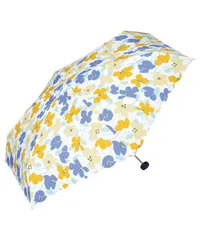新品 Wpc. 折りたたみ傘 アイビー ミニ ブルー 雨傘 親骨53cm 晴雨兼用 レディース 女性 通勤 通学 おしゃれ 可愛い レトロ 花柄 フラワー 1946-304-002