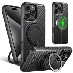 新品 JCGOOD iPhone15Plus ケース360度回転スタンド隠し収納式多機能リング一体型iPhone14Plusケース横縦両立角度調整いphone 15Plus 14plusケースMagSafe対応マグネット搭載アイフォン14Plus/15Plus