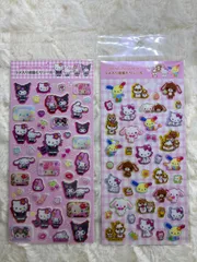 【2点セット】サンリオ　ラメ入り樹脂もりシール　2種類