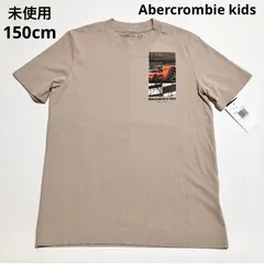 H122 未使用 Abercrombie  kids Abercrombie & Fitch アバクロンビー&フィッチ 半袖 Tシャツ シャツ カットソー キッズ 子供服 150cm 男の子 女の子 春 夏 ベージュ かわいい 可愛い おしゃれ C2064