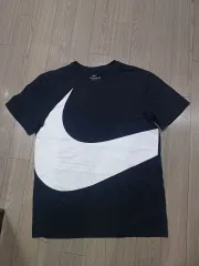 ナイキ BIGスウッシュ 半袖 Tシャツ ブラック/白 M