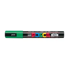 新品 三菱鉛筆 uni 水性顔料マーカー ポスカ 中字丸芯 緑 PC5M.6