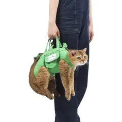 【新品】 Yucahype 犬ハーネス 首輪 リード 猫犬兼用 小型犬 調節可能 複数の使用方法 お散歩 着脱簡単 引っ張り防止 人気 おしゃれ 可愛い (M グリーン) 1のサムネイル