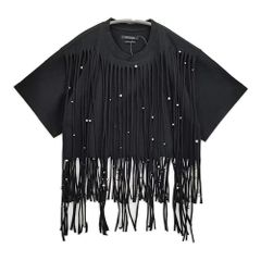 メゾンスぺシャル フリンジキュプラジャージTシャツ ブラック - メルカリ