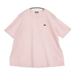 LACOSTE/BEAMS BOY 新品 別注 AラインTシャツ 定価12100円 TF110LJ 鹿子 カノコ 半袖Ｔシャツ カットソー ピンク レディース ラコステ/ビームスボーイ【中古】6-0407S♪