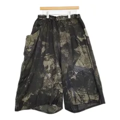 Y's キュプラツイル花柄パンツ フラワープリント サイズ1 イージーワイドサルエルパンツ 24SS ブラック カーキ レディース ワイズ/Yohji【中古】6-0407M♪