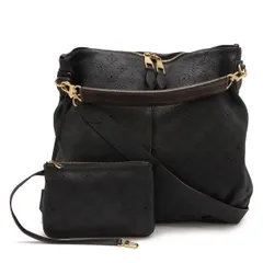 LOUIS VUITTON ルイ ヴィトン モノグラムマヒナ セレネMM ハンドバッグ 2WAY ショルダーバッグ 斜め掛け ノワール 黒 ブラック ポーチ付き M93987