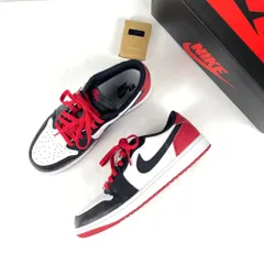 箱・シューレース付　NIKE　ナイキ　2023　CZ0790-106　AIR JORDAN 1 RETRO LOW OG　エア ジョーダン 1 ロー オリジナル　つま黒　スニーカー　27.5cm　WHITE/BLACK-VARSITY　RED