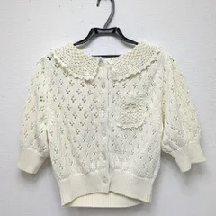 Dz803382 セリーヌ カーディガン トリオンフ クロップドカーディガン ニット 2AE8S844X アイボリー レディース CELINE 中古美品のサムネイル