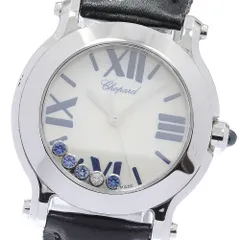 ショパール Chopard 8509 ハッピースポーツ 5P ダイヤ サファイア クォーツ レディース 箱付き_954633のサムネイル