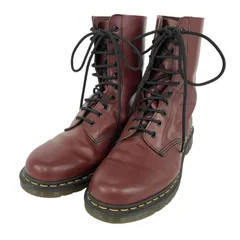 Dr.Martens 1490 10ホールブーツ UK9 レザー ドクターマーチン チェリーレッド ファッション 中古 Y11147479